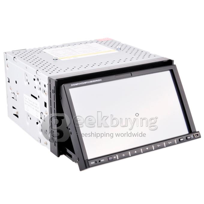 7 Inch 16:9 HD Digital Screen 800*480 2Din Slide Panel Design Car DVD Player(GPS,FM,Bluetooth,AV,TV,For IPOD,MP3)