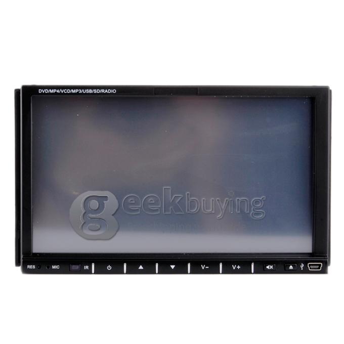 7 Inch 16:9 HD Digital Screen 800*480 2Din Slide Panel Design Car DVD Player(GPS,FM,Bluetooth,AV,TV,For IPOD,MP3)