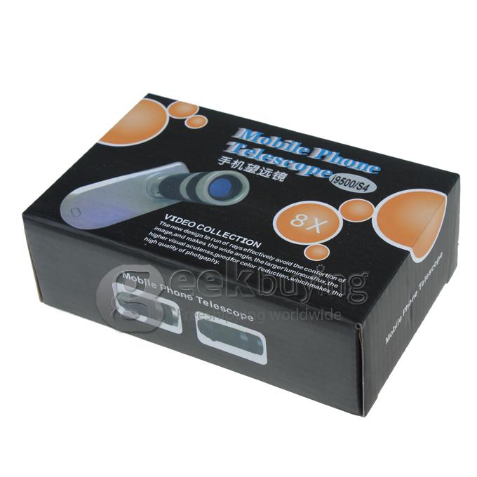 8X Zoom Telescope Lens with Clear Case for Samsung Galaxy S4 GT-i9500