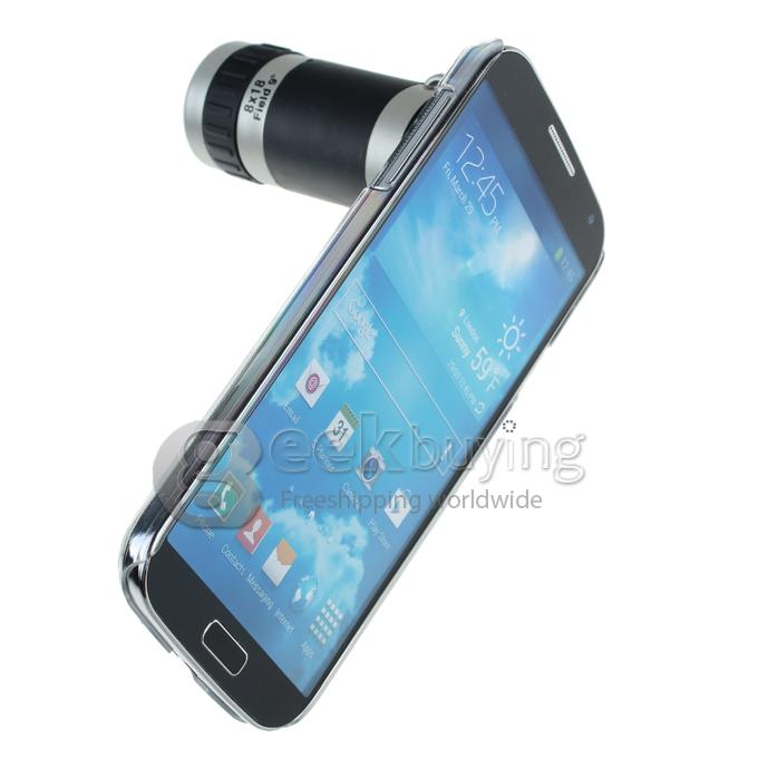 8X Zoom Telescope Lens with Clear Case for Samsung Galaxy S4 GT-i9500