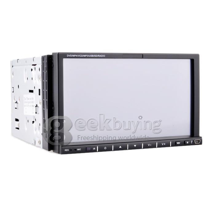 7 Inch 16:9 HD Digital Screen 800*480 2Din Slide Panel Design Car DVD Player(GPS,FM,Bluetooth,AV,TV,For IPOD,MP3)