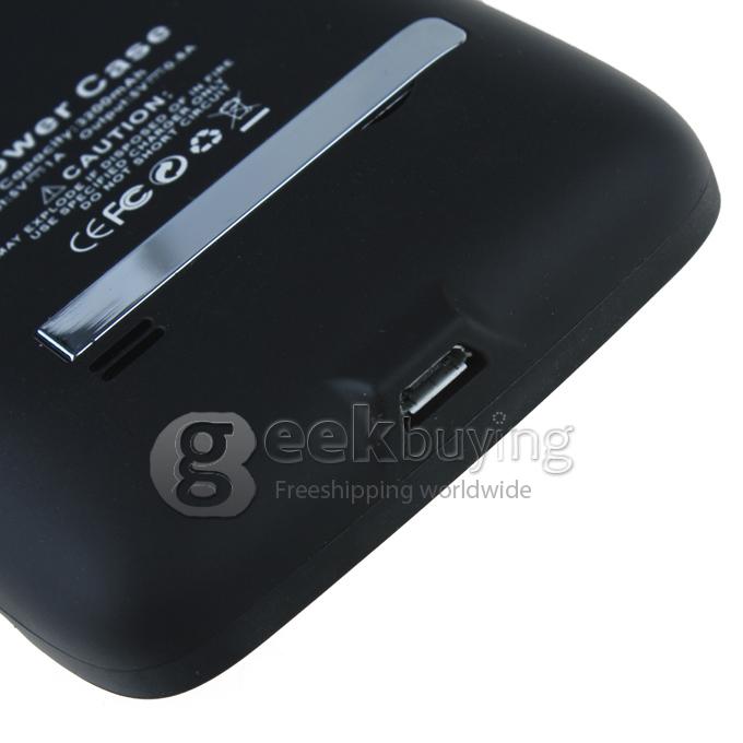 3200MAH External Backup Charger Case Battery for Samsung Galaxy S4 i9500 - Black