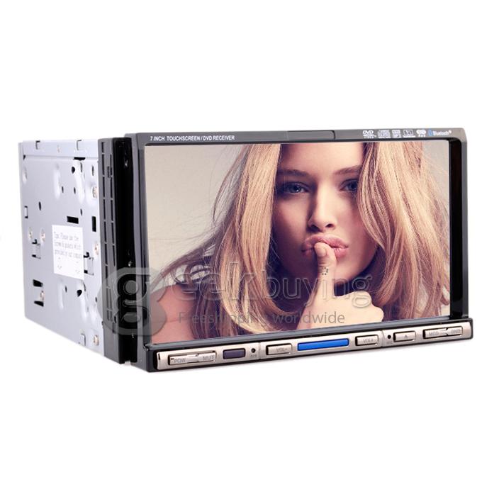 7 Inch 16:9 HD Digital Screen 800*480 2Din Slide Panel Design Car DVD Player(FM,Bluetooth,AV,TV,For IPOD,MP3)