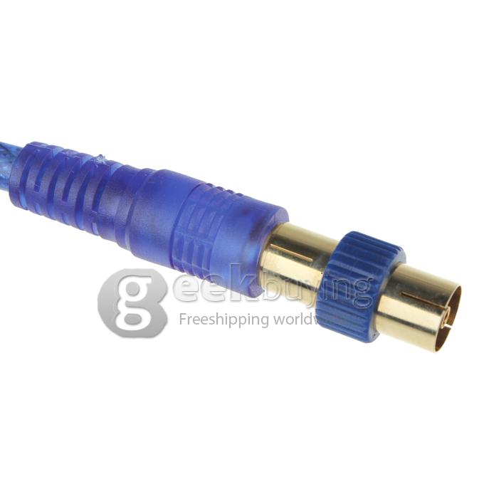 High Quality Wired Cable HD TV 90 Degree Connector TV Extension RF Cable - Blue