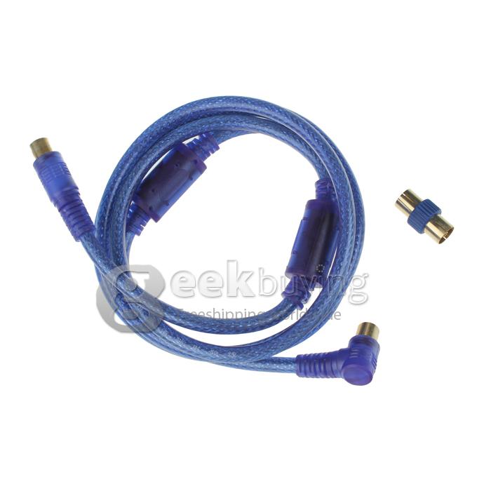 High Quality Wired Cable HD TV 90 Degree Connector TV Extension RF Cable - Blue