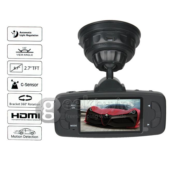 Full HD 1920*1080P 2.7Inch 140 Degree Wide Angle Car DVR Recorder with G-Sensor Motion Detection H.264 HDMI GS9000L