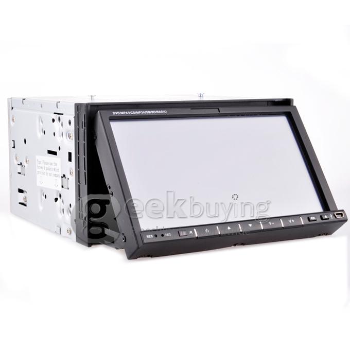 7 Inch 16:9 HD Digital Screen 800*480 2Din Slide Panel Design Car DVD Player(GPS,FM,Bluetooth,AV,TV,For IPOD,MP3)