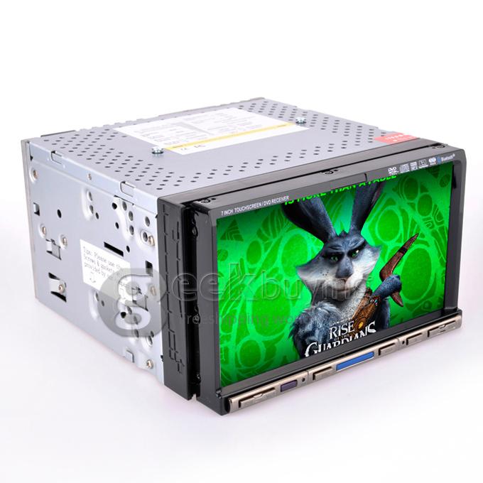 7 Inch 16:9 HD Digital Screen 800*480 2Din Slide Panel Design Car DVD Player(FM,Bluetooth,AV,TV,For IPOD,MP3)