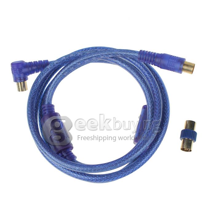 High Quality Wired Cable HD TV 90 Degree Connector TV Extension RF Cable - Blue
