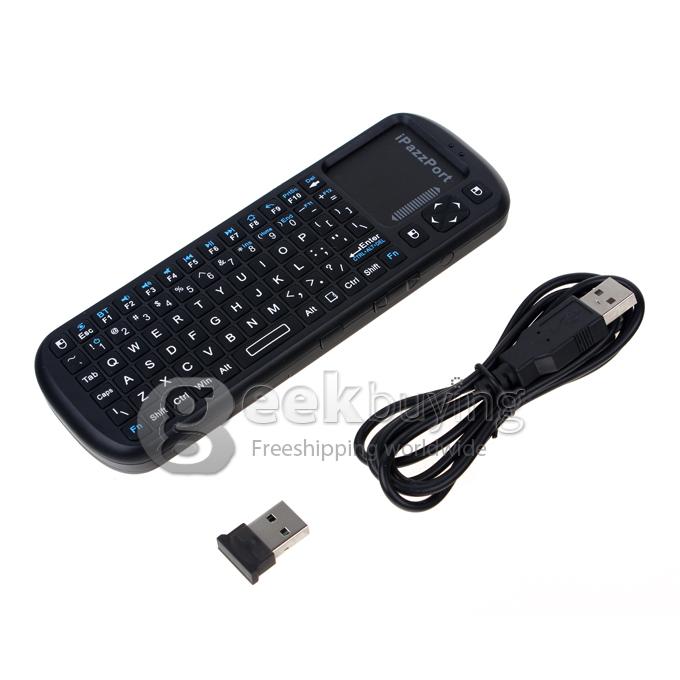 IPazzPort KP-810-19BTT Mini Wireless Keyboard with Touchpad and LED light For Tablet Mini PC TV Box