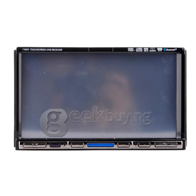 7 Inch 16:9 HD Digital Screen 800*480 2Din Slide Panel Design Car DVD Player(FM,Bluetooth,AV,TV,For IPOD,MP3)