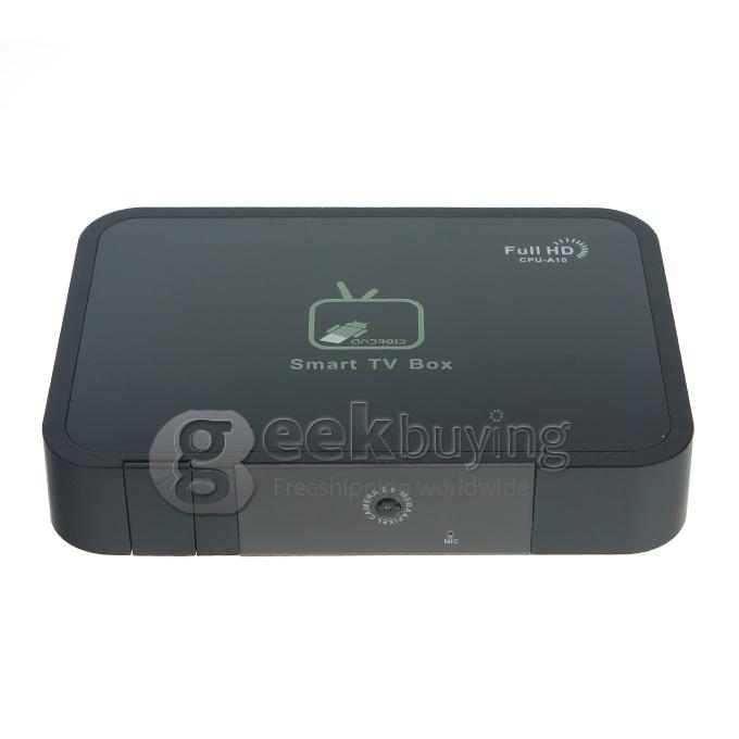 GV-17 Allwinner A20 Cortex-A7 Dual Core 1.2GHz Google Android 4.2.1 Mini TV BOX HDMI HDD Player 1G/8G 2.0Mp Camera/Mic/AV/RJ45/WiFi with Controller - Black
