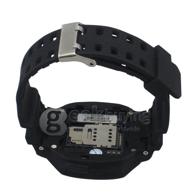 GD950 A-GPS Java Bluetooth 1.36 inch TFT Touch Screen Fashion Watch Phone with Camera/Single SIM/Quad Band-Black