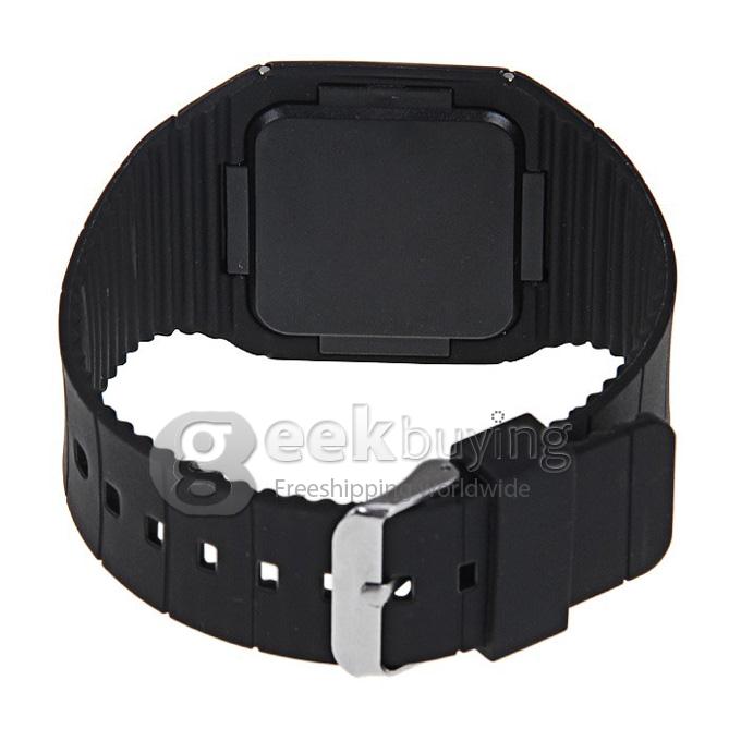 Makibes 10 pcs Colorful Touch Screen LED Watch with Red Light Rectangle Dial and Silicon Band