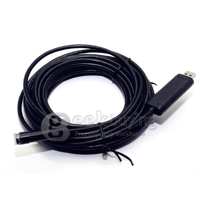 High Resolution 7m Waterproof Wire Endoscope with 4 LED Low Lux Luminance Lights & 1/6 CMOS Camera
