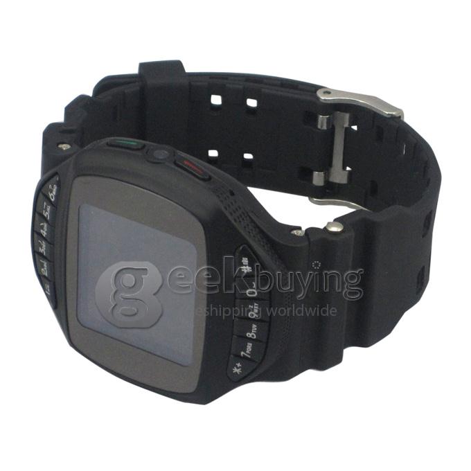 GD950 A-GPS Java Bluetooth 1.36 inch TFT Touch Screen Fashion Watch Phone with Camera/Single SIM/Quad Band-Black