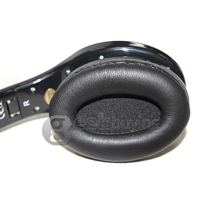 Wireless Foldable Big Headset Bluetooth V3.0 Headset Headphone Earphone for Cellphone MP3 - Black