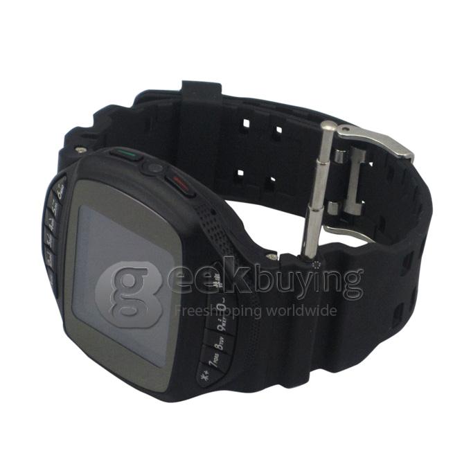 GD950 A-GPS Java Bluetooth 1.36 inch TFT Touch Screen Fashion Watch Phone with Camera/Single SIM/Quad Band-Black