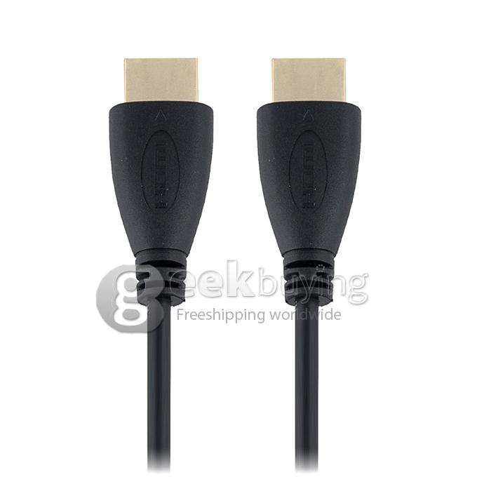 1M Gold Plated High Speed HDMI Cable with Ethernet Connection V1.4 HD 1080P Male/Male - Black