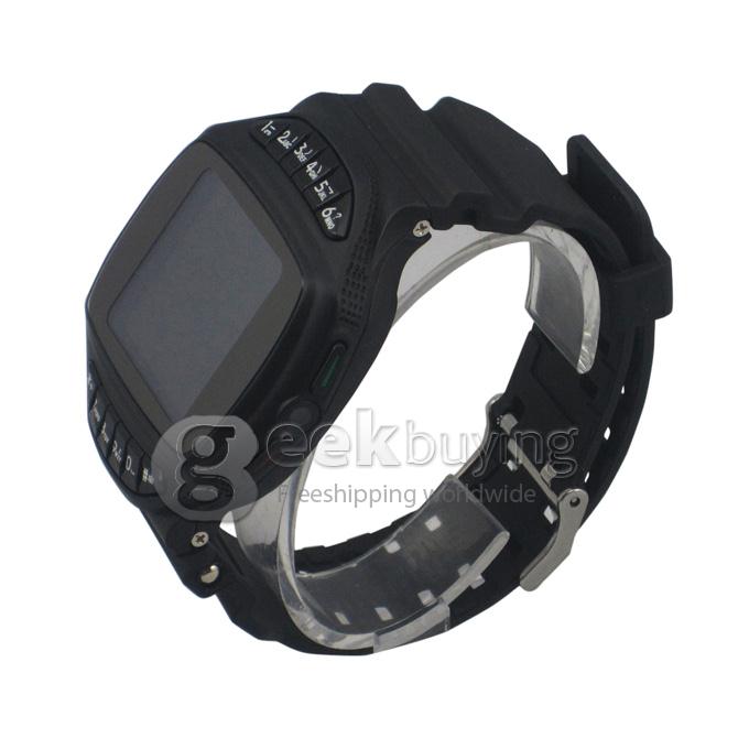 GD950 A-GPS Java Bluetooth 1.36 inch TFT Touch Screen Fashion Watch Phone with Camera/Single SIM/Quad Band-Black