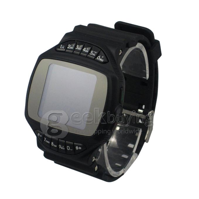 GD950 A-GPS Java Bluetooth 1.36 inch TFT Touch Screen Fashion Watch Phone with Camera/Single SIM/Quad Band-Black