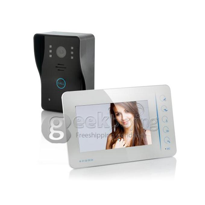 SY807MJ11 7 TFT Touch Rainproof Video Door Doorbell Kit (Calls, Intercom, Unlock, Monitor, Night Vision) - 5m Cable