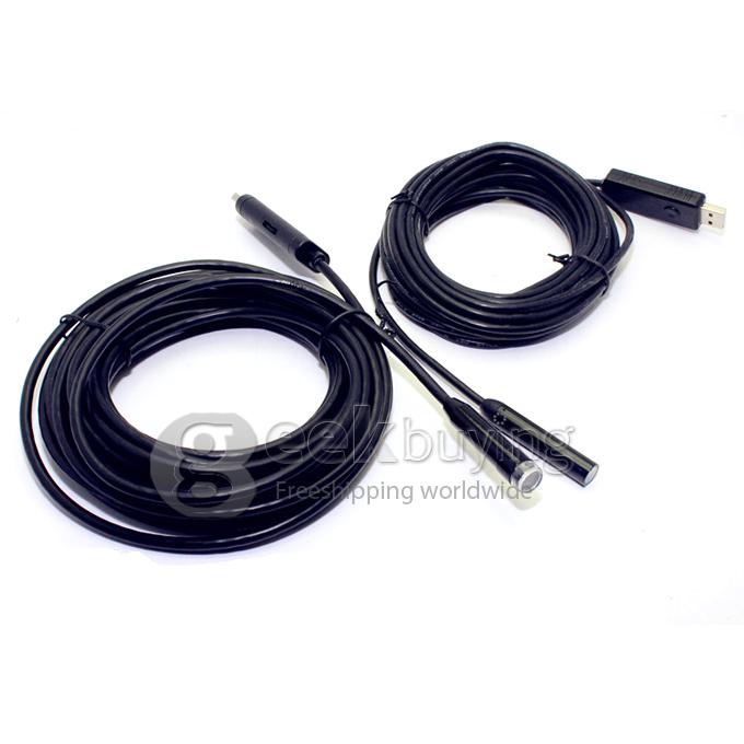 High Resolution 7m Waterproof Wire Endoscope with 4 LED Low Lux Luminance Lights & 1/6 CMOS Camera