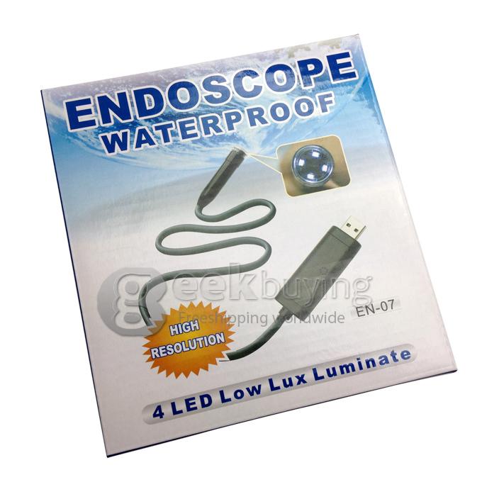 High Resolution 7m Waterproof Wire Endoscope with 4 LED Low Lux Luminance Lights & 1/6 CMOS Camera