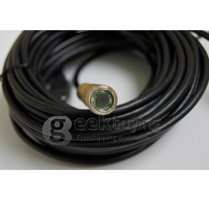 14.5mm Camera Head Diameter Waterproof Wire Endoscope with 4 White LED lights & 1/6 VGA CMOS
