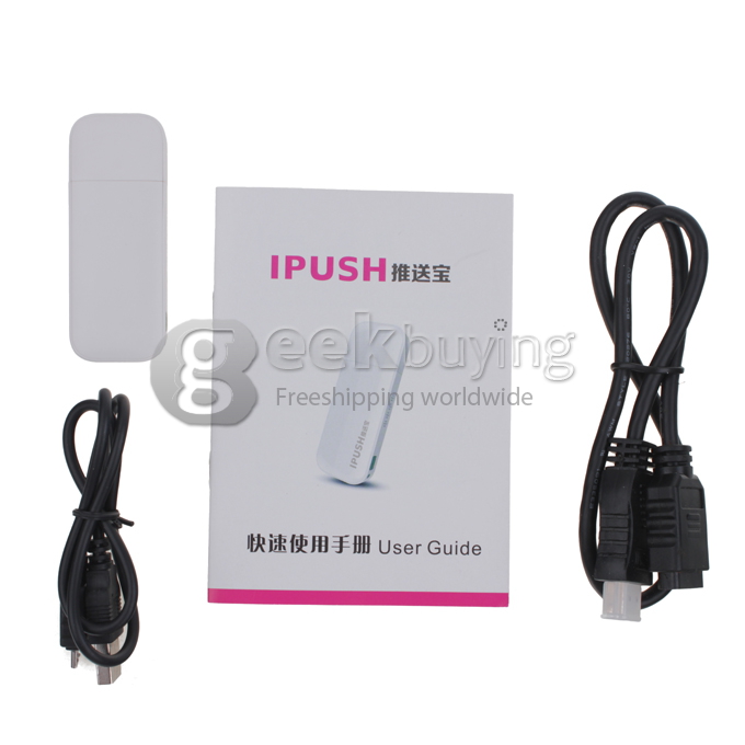 IPUSH D2 Multi-Media Wi-Fi DLNA Display Receiver for Android/iOS - White