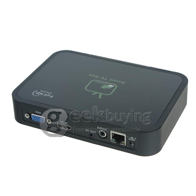GV-17 Allwinner A20 Cortex-A7 Dual Core 1.2GHz Google Android 4.2.1 Mini TV BOX HDMI HDD Player 1G/8G 2.0Mp Camera/Mic/AV/RJ45/WiFi with Controller - Black