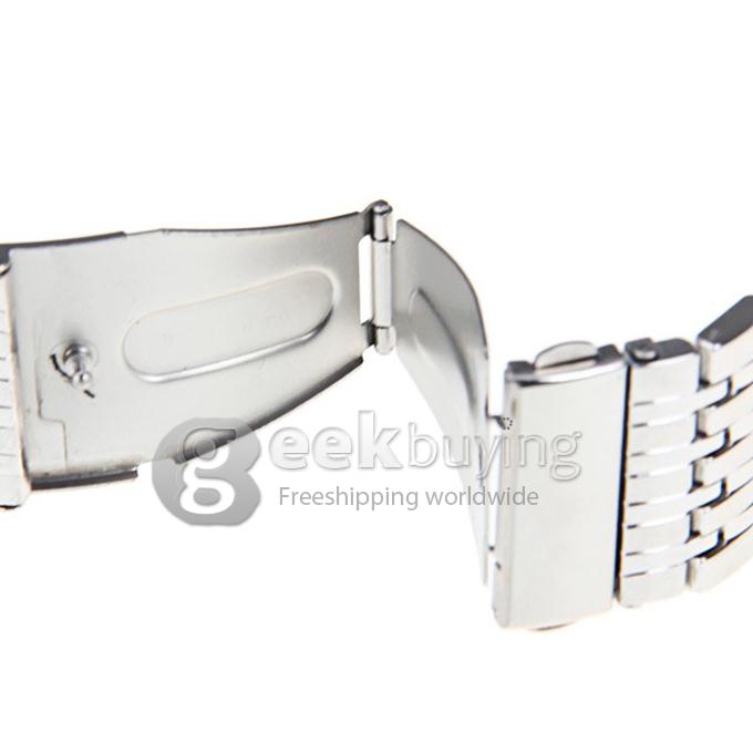 New Special Iron Man Style Creative Concept Robot Electronic Digital OLED Men's Wrist Watch - Silver