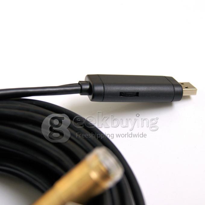 14.5mm Camera Head Diameter Waterproof Wire Endoscope with 4 White LED lights & 1/6 VGA CMOS