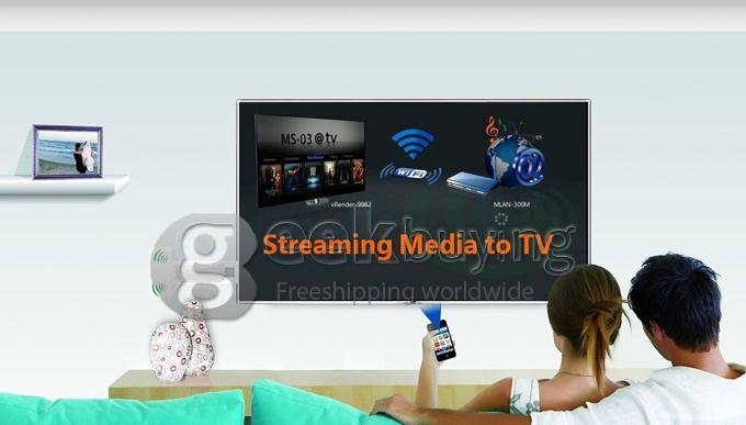 IPUSH D2 Multi-Media Wi-Fi DLNA Display Receiver for Android/iOS - White