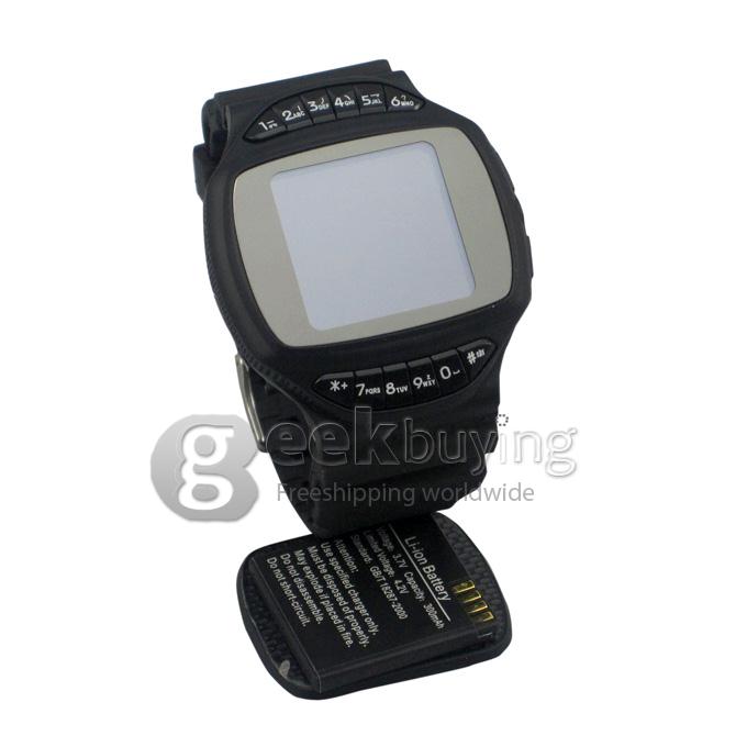 GD950 A-GPS Java Bluetooth 1.36 inch TFT Touch Screen Fashion Watch Phone with Camera/Single SIM/Quad Band-Black