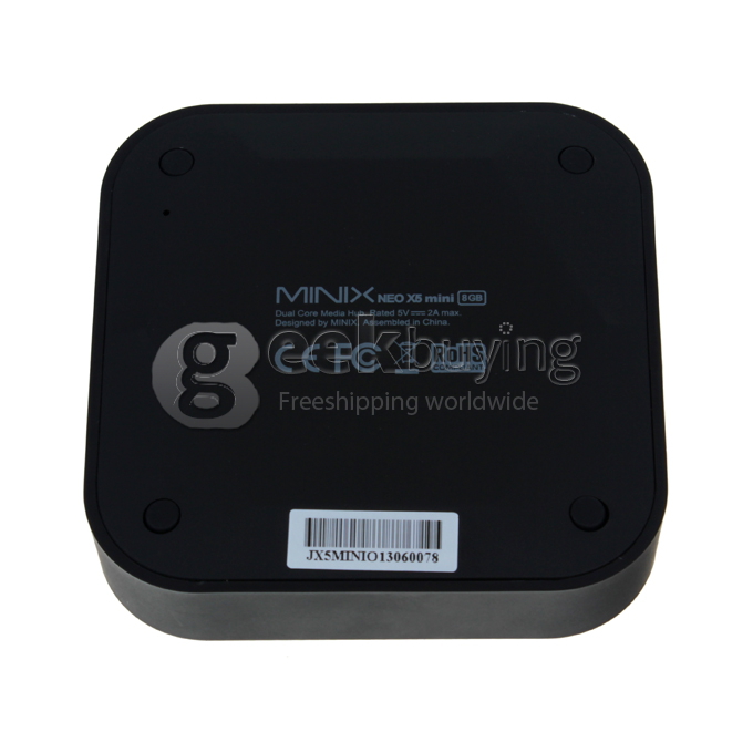 MINIX Neo X5 mini RK3066 Cortex A9 1.6GHz Dual Core Android 4.1.2 TV Box HDMI HDD Player 1G/8G FHD 1080p WiFi RJ45 - Black