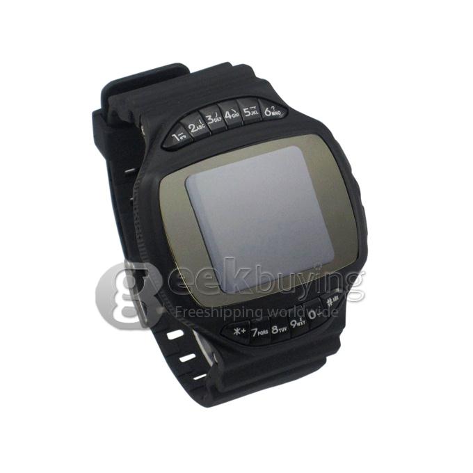 GD950 A-GPS Java Bluetooth 1.36 inch TFT Touch Screen Fashion Watch Phone with Camera/Single SIM/Quad Band-Black