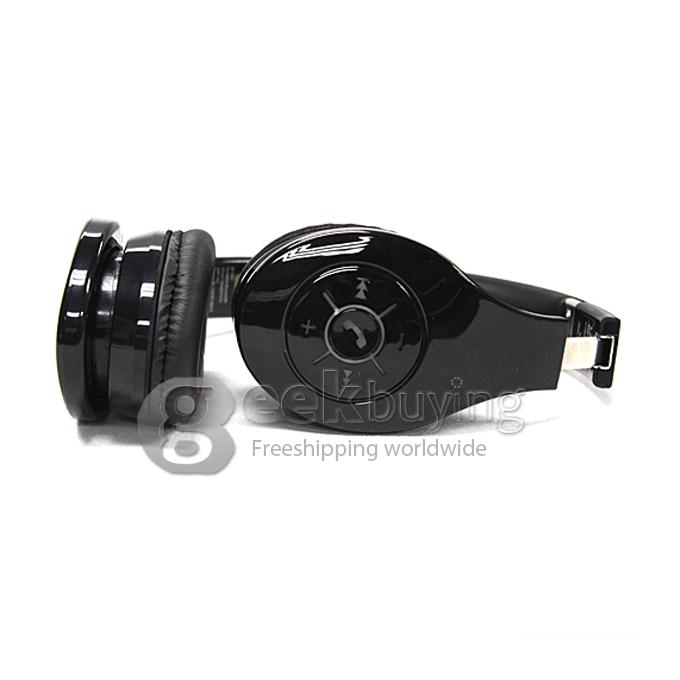 Wireless Foldable Big Headset Bluetooth V3.0 Headset Headphone Earphone for Cellphone MP3 - Black