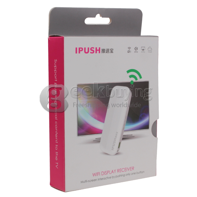 IPUSH D2 Multi-Media Wi-Fi DLNA Display Receiver for Android/iOS - White