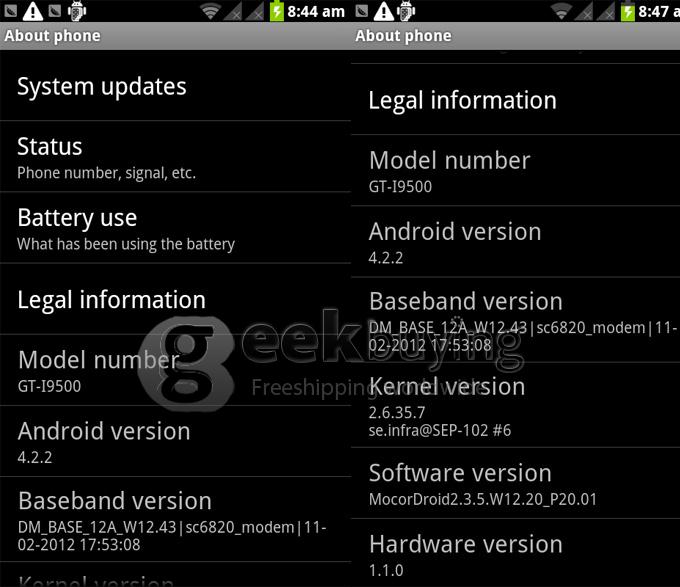 Z.doxio I9500 5.0Inch Capacitive Screen SC6820 1.0GHz Smart Phone 2.0MP Camera Android 4.2 OS WIFI/Bluetooth - Black