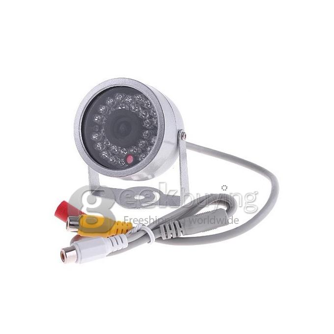 Indoors Digital CCTV Color Camera 380 TVL COMS 3.6MM CCD w/30 IR LED Night Vision - Silver