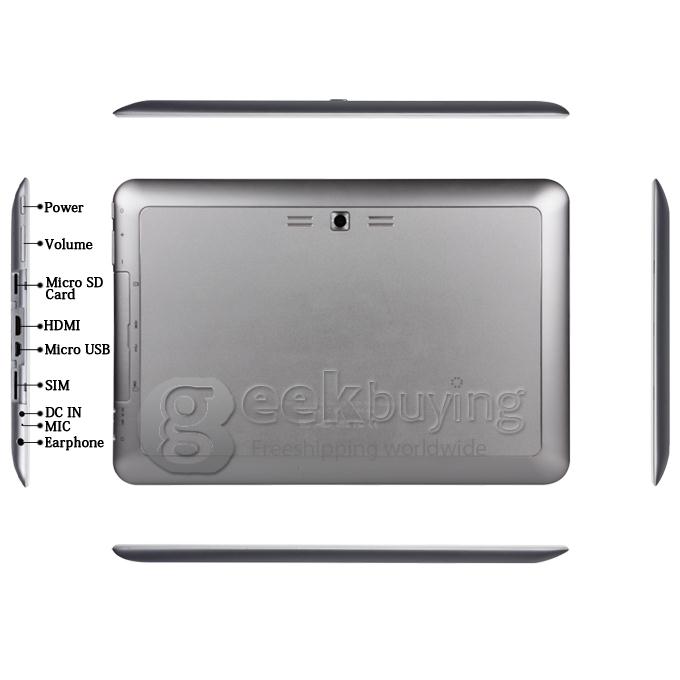 CASZH T10 10.1 inch Android 4.2.2 MTK6589 Quad Core 1.2GHz Tablet PC SIM Phone IPS 1280*800 Bluetooth/3G/GPS Function