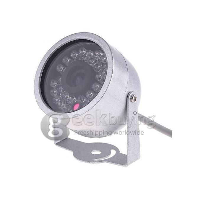Indoors Digital CCTV Color Camera 380 TVL COMS 3.6MM CCD w/30 IR LED Night Vision - Silver