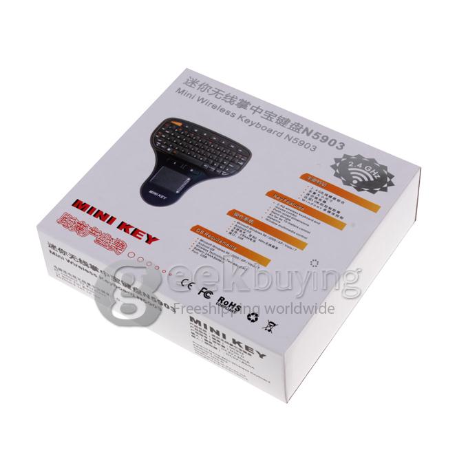 2.4G Wireless Flying Touch-pad Air Mouse N5903 Mini Wireless Keyboard for Google TV BOX Tablet PC