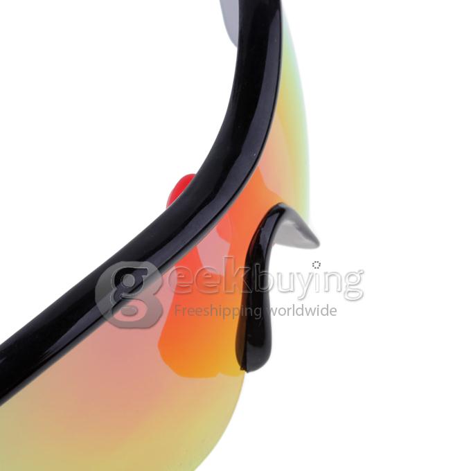 OREKA WG010 Black TR90 Half Frame Space Explosion PC Plastic Lens Sports Sunglasses - Red REVO