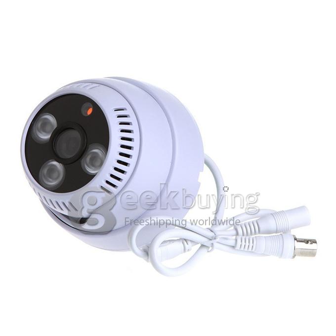 1/3 CMOS 3.6mm Lens 600TVL 3LED 360 Degree Horizontally and 90 Degree Vertically Dome Security CCTV Camera White SX-403A