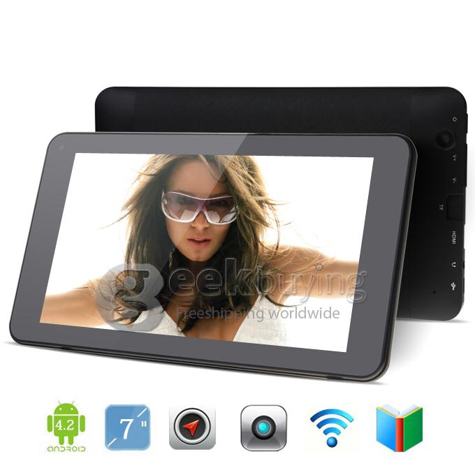 VIA V7 7 inch WM8880 Cortex-A9 Dual Core 1.5GHz Tablet PC Android 4.2 OS 512M/4G Dual Camera 1080P MID Black