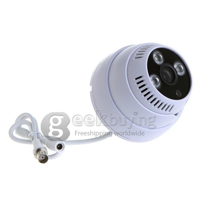 1/3 CMOS 3.6mm Lens 600TVL 3LED 360 Degree Horizontally and 90 Degree Vertically Dome Security CCTV Camera White SX-403A