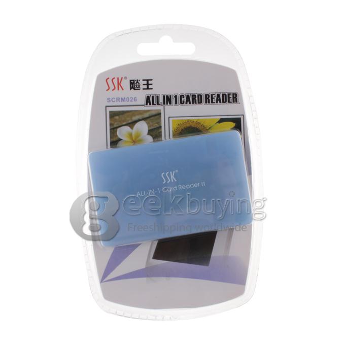 SSK SCRM026 ALL-IN-1 Card Reader - Blue