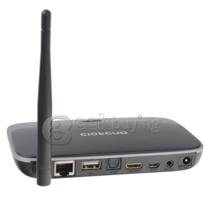 Original T-R42 RK3188T Quad Core Google Android 4.2.2 Cortex-A9 1.4 GHz Mini TV BOX HDMI HDD Player 2G/8G Bluetooth/RJ45/External Wifi Antenna with IR Remote Controller - Black
